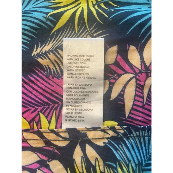 Plugg Mens Short Sleeve Button Up Tropical Print Shirt - Picture 6 of 6